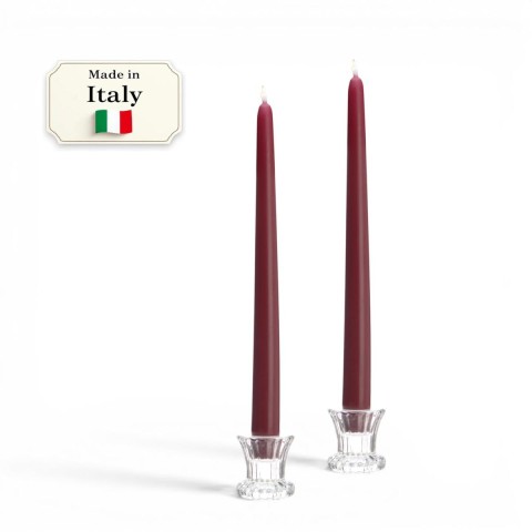 CANDELA CONICA DA 30 CM BORGOGNA